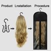 Jonley 4Pcs Extra Long Wig Storage Bags with Hanger, Wig Storage for Multiple Wigs Hair Extensions and Accessory Storage Breathable and Easy Carry Home Hair Salon Travel Use (Black 31.5in)