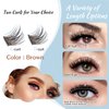 Colored Brown Lash Clusters 84 Pcs Cluster Lashes Brown Eyelash Clusters DIY Cluster Eyelash Extensions Lashes Natural Look Individual Lashes Soft and Comfortable(Sunny,C-8-16mix)
