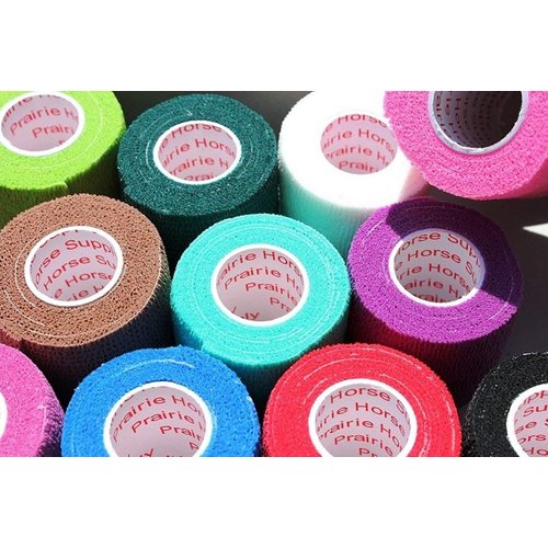 Prairie Horse Supply Vet Wrap Tape Bulk (Assorted Colors) (6 Pack) (4 Inches wide) Vet Wrap Medical First Aid Tape Self Adhesive Adherent for Ankle Wrist Sprains and Swelling