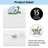 REWIDPARTY Golf Party Invitations with Envelopes & Stickers（Set of 15） Golf Game Shaped Fill-in Invitations Golf Birthday Invite Cards Golf Birthday or Retirement Party Supplies for Teens Adults