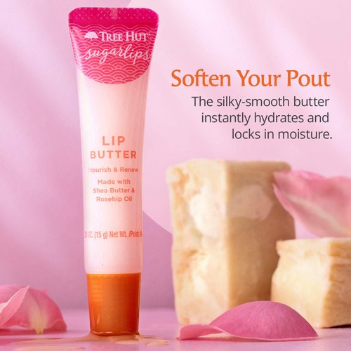 Tree Hut Sugarlips Lip Butter, 52 oz, Ultra Hydrating Lip Balm for Nourishing Essential Lip Care
