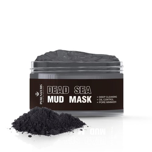 PureNaturis Organic Dead Sea Clay Mud Mask - Deep Pore Cleansing, Antioxidant & Mineral-Rich Skincare, Balances Oil, Soothes & Detoxifies, Ideal for All Skin Types, 2.8 oz