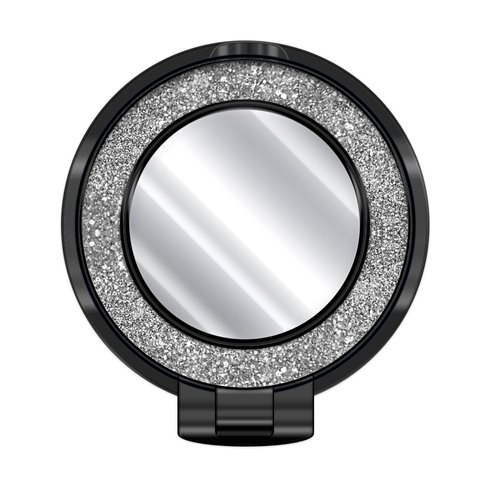 Powerful Magnetic Phone Holder,w/Small Mirror,Magnetic Phone Grip,Flash Ring Magnetic Electroplated Bracket Compatible with Cellphone,Smartphone