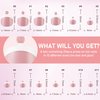 UNA GELLA Toe Nail Press Ons Peach Pink Toe Nail Tips Gel x Nail Tips French Tip Press On Nails -216pcs 12sizes Soft Gel Press On Toenails Acrylic Nails Soak Off Toenail Press Ons ForHome DIY Salon