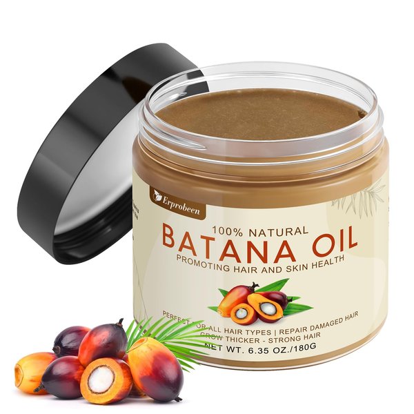 Erprobeen Batana Oil, 100% Natural Batana Oil for Hair Growth, 180g Raw Batana Oil Organic, Batana Oil from Honduras, Nourishing Hair Moisturizer for Damaged Hair, Strengthening Hair Conditioner