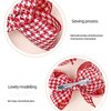 Christmas Hair Bows for Girls Cute Plaid Bow Hair Clips Red White Black Hair Clips Winter Hair Accessories Hair Barrettes for Hair Styling 2PCS (Red Plaid)