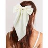 4 Pcs Bow Hair Clips for Women, Big Silky Satin Hair Bows Oversized Long Tail Hair Ribbon Barrettes