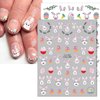 8 Sheets Easter Nail Art Stickers Easter Egg Rabbit Nail Decals 3D Self Adhesive Nail Stickers Easter Egg Cute Bunny Cartoon Nail Designs Easter Nail Art Supplies for Women Girls Manicure Accessories