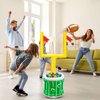 3 Pieces Inflatable Football Drink Cooler Bins Set Goal Post Football Toss Game Decorations with Football Set Inflatable Goal Post Cooler and 2 Inflatable Footballs for Sports Theme Football Party