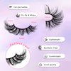 Lashes Kit with Glue and Tweezer Cat-Eye Lashes Flu-ffy 20mm Fox Eye Lashes, Curly Volume Eyelashes Faux Mink Lashes, that Look Like Extensions Lashes Wispy Natural Look 7 Pairs Pack(Kits-XE02)
