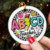 Teacher Tour Ornament Appreciation Gifts - Teacher Christmas Ornaments 2024 - Teacher Gifts for Christmas - Best Teacher Gifts - Teacher Appreciation Gifts for Women - Ceramic Double - Side 2.9''(H47)