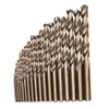 Hymnorq Metric 1.0-10 mm Straight Shank M35 Grade Cobalt Steel Jobber Length Twist Drill Bits Set of 19pcs for Metals, Packed in Indexed Metal Case