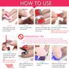 Nail Polish Strips Solid Color, DANNEASY 24 Sheets Adhesive Nail Polish Stickers Nail Wraps for Women 1Pc Nail File, Cuticle Stick