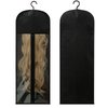 Jonley 4Pcs Extra Long Wig Storage Bags with Hanger, Wig Storage for Multiple Wigs Hair Extensions and Accessory Storage Breathable and Easy Carry Home Hair Salon Travel Use (Black 31.5in)