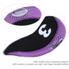 Liukouu Golf Club Iron Head Covers Set, 10Pcs Neoprene Head Cover Black Purple Number Golf Club Irons Covers for Golf Lovers