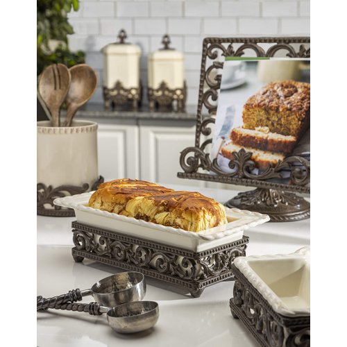 Stainless Steel and Brass Fleur De Lis 4-Piece Measuring Cups