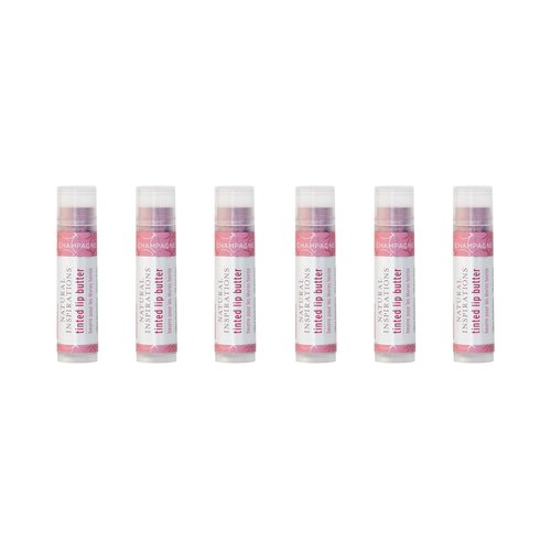 Natural Inspirations Moisturizing Tinted Lip Butter 6 Piece Set, Champagne
