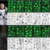 Konsait 140pcs Glow in The Dark Space Temporary Tattoo for Kids,Luminous Solar System Universe Outer Space UFO Temporary Tattoos for Boys Girls Stockings Stuffers Goody Filler Birthday Party Favor