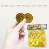 Gold Coins Plastic - 100 Count Kids Play Money Pirate Tokens - Fake Gold Coins for St. Patricks Day Party Favors,Pirate Party,Treasure Hunt Game