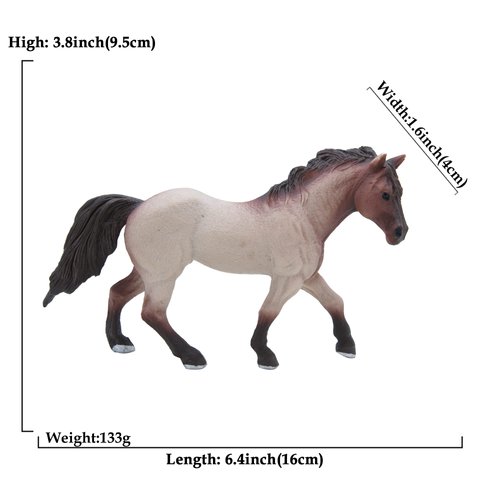 MODEBESO® Realistic Animal Figures Playset,Horse Figurines,Hand Painting Horse Figures,Educational Toy,Cake Toppers Christmas Birthday Gift for Kids Todllers (Quarter Stallion)