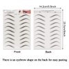 6 Sheets Eyebrow Tattoo Stickers 6D Realistic Stick-On Eyebrow Stencil Shape Waterproof Transfer Eyebrow Decal Quick Makeup Tool (Black)