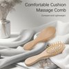 Wooden Paddle Hair Brush, Portable Cartoon Comb, Airbag Wood Massage Comb, Mini Travel Hairbrush for All Hair Types