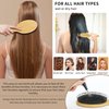 CXTYO bamboo Hair Brush, Boar and Nylon Bristle Brush for Women Mens, Paddle Brush Curly Hair Brush for Thick Hair and Anti Static Detangling Best Paddle Brush for Reducing Hair Breakage