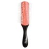 Diane Pro Nylon Pin Styling Hairbrush for Detangling, Separating, Shaping, and Defining Wet or Curly Hair, Heat-Resistant, Anti-Static, Hair Care Essential, Black/Red