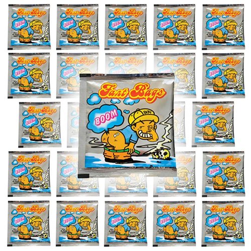 The Dreidel Company Fart Bag, Fart Bomb Bags Prank Joke Stinky Smelly Gas Odor Novelty Toys, Party Favors (24-Pack)