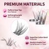 Cluster Lashes Wispy Individual Lash Extensions D Curl Natural Lash Clusters 10-16MM 100 Pcs DIY Eyelash Extension Reusable Eyelash Clusters at Home by MLEN DIARY