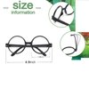 Party Supplies Kit - Black Glasses with Round Frame No Lenses,Broom Pencil for School Theme Birthday ,Halloween,Cosplay Costume Party Decor,12pcs each