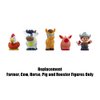 Replacement Parts for Fisher-Price Little People Caring for Animals Farm Playset - GLT78 ~ Replacement Pack of 5 Figures ~ Farmer, Cow, Horse, Pig and Rooster