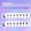 SUMFORMI lash cluster eyelash extensions 280pcs fluffy cluster lashes eyelash cluster individual lashes cluster eyelashes cat eye cluster lashes natural D curl 8-16MM for Beginner 60D+80D