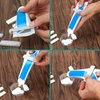 calary 6pcs Toothpaste Tube Squeezer Dispenser 3 Sizes Plastic Rolling Toothpaste Clip for Bathroom（Gray, White）