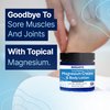 MIGRASTIL Topical Magnesium Cream & Body Lotion 4oz. - Promotes Sleep and Soothing Relief for Sore Muscles, Leg Cramps, Etc. Made in The USA.