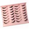 14 Pairs Half Lashes Natural Look with Clear Band Cat-Eye Lashes Wispy Fluffy Accent False Eyelashes, 2 Styles Mixed 3/4 Corner Lashes Reusable Soft DIY Cluster Lashes Pack by Heracks(38+62)