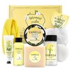 Spa Gift Baskets for Women Muse Lagoon Bath Set 8Pcs Vanilla Skincare Gift Set, Bath Gifts For Women Includes Hand Cream Body Scrub Soap, Bath Sets For Women Gift, Womens Gifts for Christmas