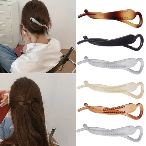 6PCS Hair Clip Banana Clip Frosted French Barrettes Jaw Hair Clips for Women Hair Claws Barrettes...