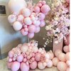 Pink Balloons, 60 pcs 12 inch Matte Pink Pastel Pink Transparent Birthday Balloons, Pastel Pink Party Balloons, Maca Pink Latex Balloons Party Decorations for Wedding Birthday Baby Shower Party