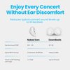 High Fidelity Ear Plugs for Hearing Protection - Discreet, Clear Ear Plugs for Concerts, Festivals & Noisy Events - Up to 18dB Background Noise Reduction Rave Earplugs - Comes with Aluminum Case
