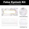 175 Pieces Lash Packaging Wholesale, Include 30 Empty Eyelashes Packaging Box, 30 False Lash Trays, 15 Eyelash Tweezers and 100 Eyelash Brush Mascara Wands Disposable (Marble)