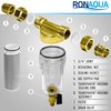 Reusable Whole House Spin Down Sediment Water Filter. Prefilter Removes Sediment, Rust, Sand from Water, 40 Micron, ¾ or 1 Inch Inlet/Outlet, by Ronaqua WELL-MATCHED with WSP-50, HQ-180ZA-50