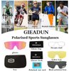 GIEADUN Sports Sunglasses Cycling Glasses Polarized Cycling, Baseball,Fishing, Ski Running,Golf (Pink)