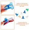 20 Pieces C Curve Nail Pinching Clips Plastic Clips Multi-function Nail Art Accessories for Nail Fiberglass Extension and Fixation, 4 Colors