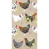 IHR Ideal Home Range Dinner Napkins Disposable 3-Ply Paper Hand Towels, 8.5" x 4.5", Spatter Hens (Linen), 16-Count
