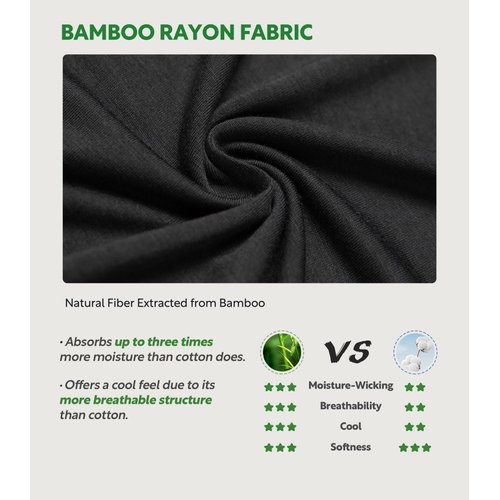 DAVID ARCHY Boxer Briefs for Men Pack Soft Bamboo Rayon Underwear No Fly Trunks