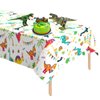 Domgoge Dinosaur Plastic Table Cloth for Parties Disposable Dino Happy Birthday Tablecloth Waterproof Table Cover 54 x 108Inch Birthday Party Decoration Supply for Kids Boys Girls, 1Pc