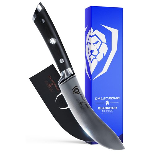 Dalstrong Skinning & Boning Knife - 5.5 inch - Gladiator Series Elite - Forged High-Carbon German Steel - G10 Handle - w/Sheath - Meat Cutting, Carving, Bone, Trimming, Deboning - NSF Certified