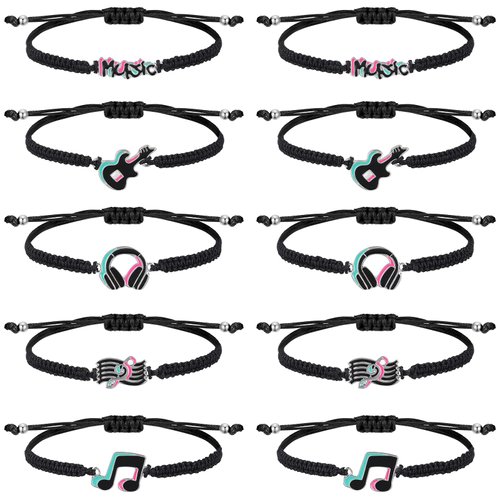 Music Party Favors Bracelets Party Decorations Bracelets Peace Sign Bracelets Hippie Party Suppli...