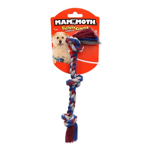 Mammoth Flossy Chews Color Rope Tug – Premium Cotton-Poly Tug Toy for Dogs – Interactive Dog Rope Toy – Tug Dog Chew Toy